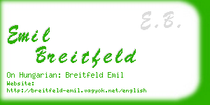 emil breitfeld business card
